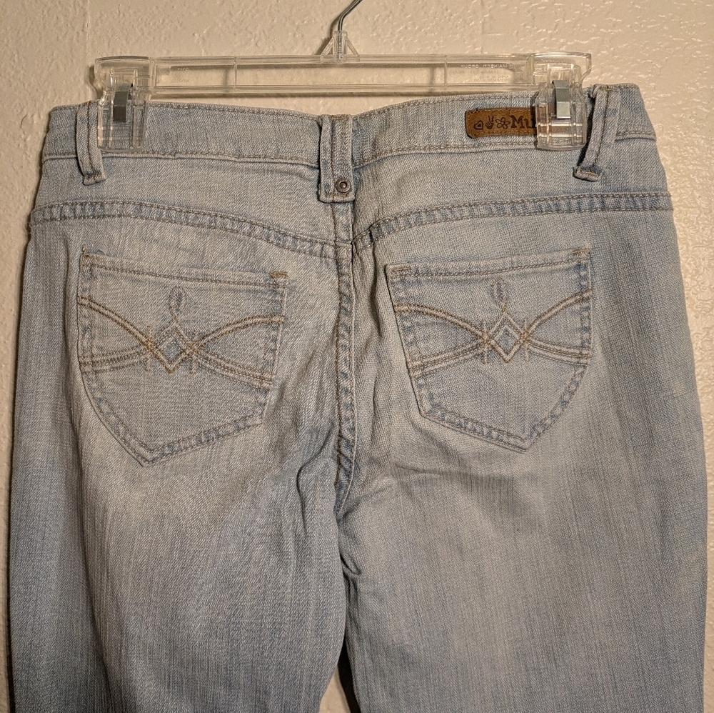 Mudd Size 3 Flare Wide Light Blue Women's Jeans Pre-owned - Picture 6 of 8